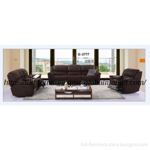 New Fabric Recliner Sofa set with coffee table light G-3777